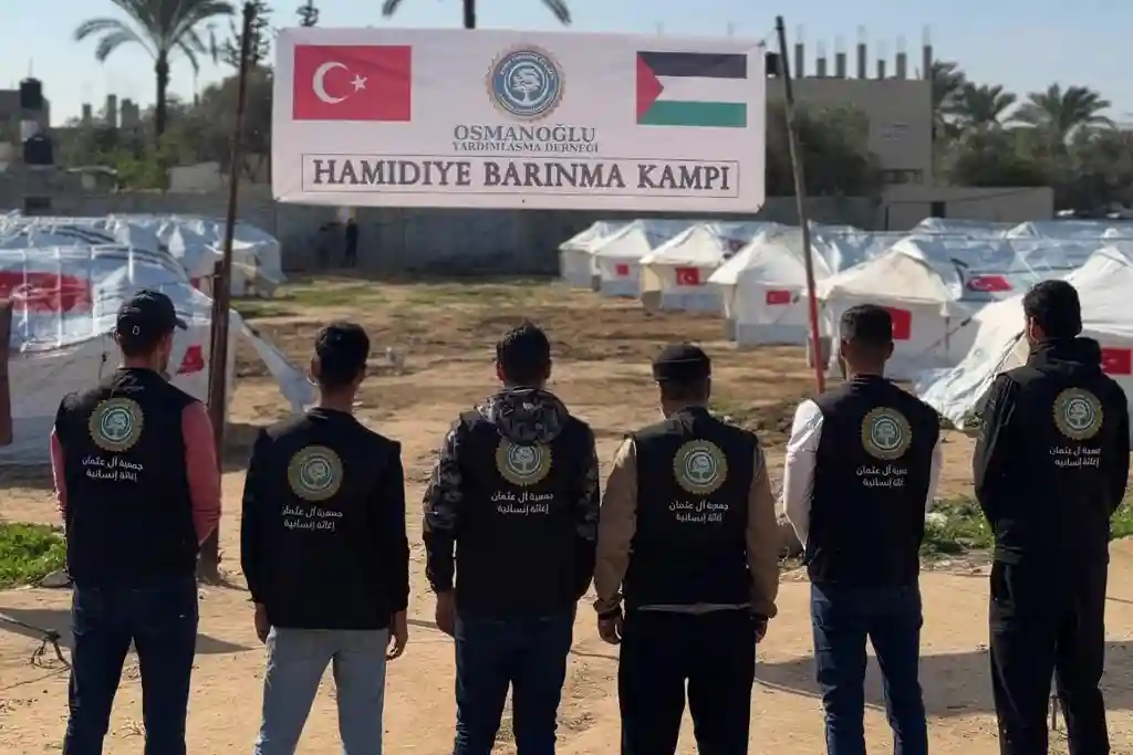 Osmanoğlu Yardımlaşma Derneği’nin Kurduğu “Hamidiye Barınma Kampı” Gazze’de Törenle Açıldı