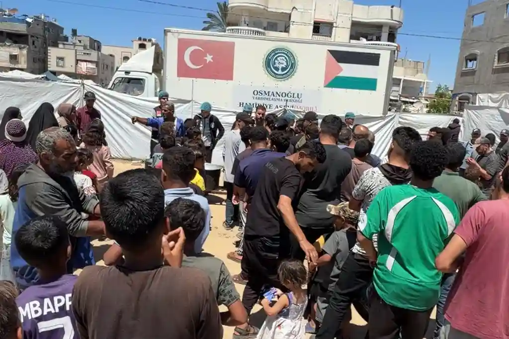 Osmanoğlu Yardımlaşma Derneği Gazze’de Kurban Eti Dağıtımı Gerçekleştirdi