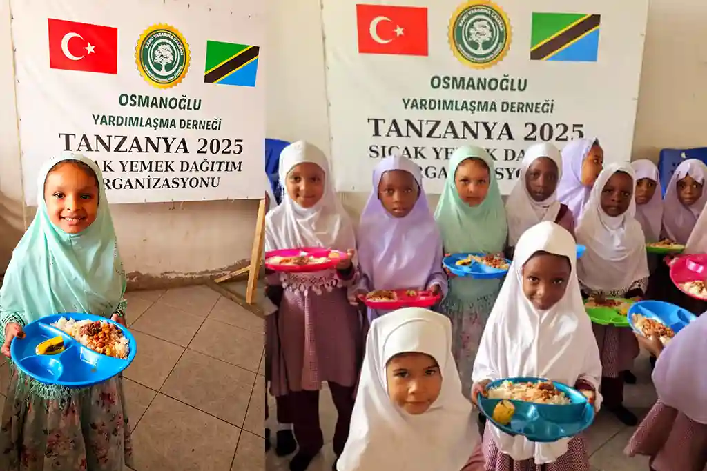 Osmanoğlu Yardımlaşma Derneği olarak Tanzanya’da Kur’an eğitimi alan kız çocuklarımıza bugün yemek ikramında bulunduk.