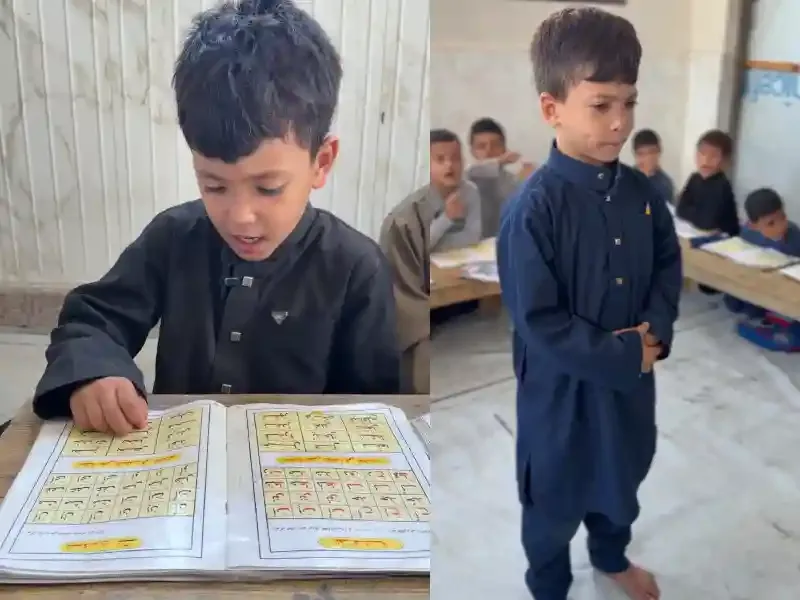 Gazze'deki Kur'an-ı Kerim Okulu'nda eğitim gören yetim öğrenciler ve sınıf içi eğitim anı