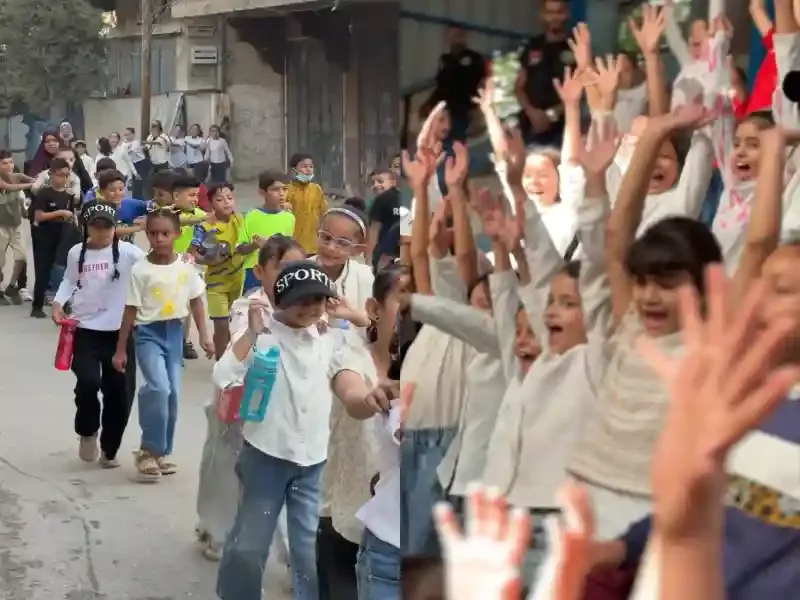 Gazze Hamidiye Yetim Okulu'nda yetim öğrenciler için düzenlenen spor ve moral etkinliği
