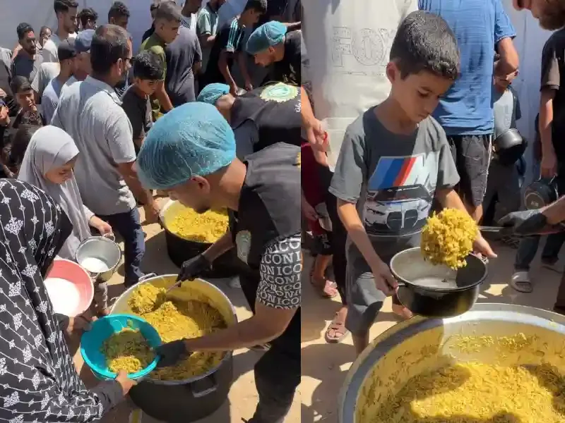 Gazze'de gıda krizi ve açlıkla mücadele eden çocuklar için yürütülen insani yardım faaliyetleri